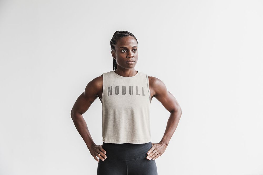 Débardeurs NOBULL Femme Grise - NOBULL Muscle,France (6019-FRCNW)